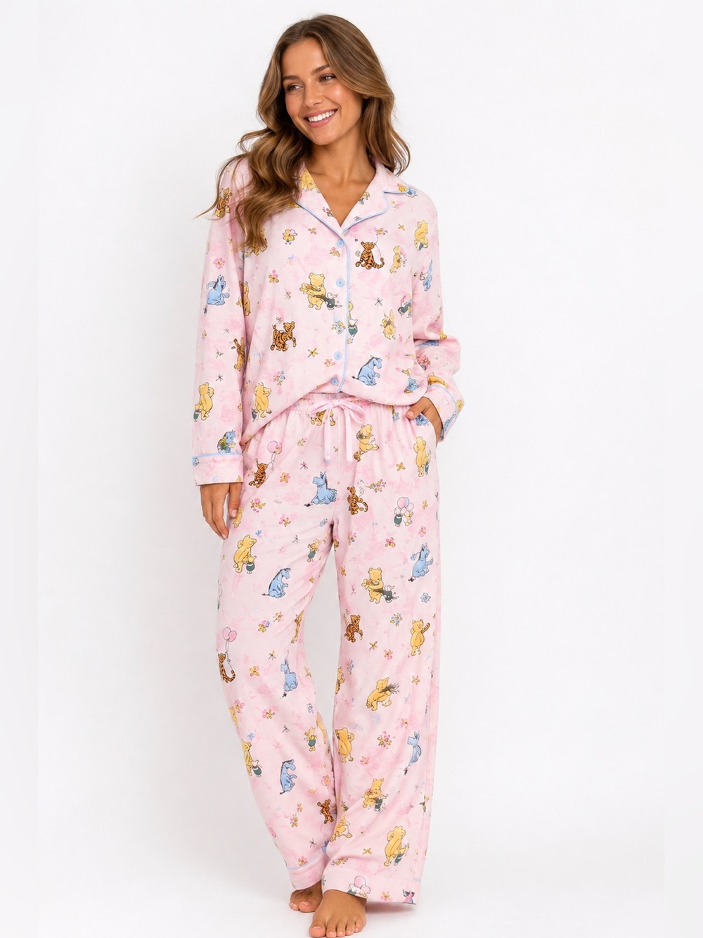 Peter Alexander Disney Winnie the Pooh Pajama Set Pink XL Eeyore Tigger PJs